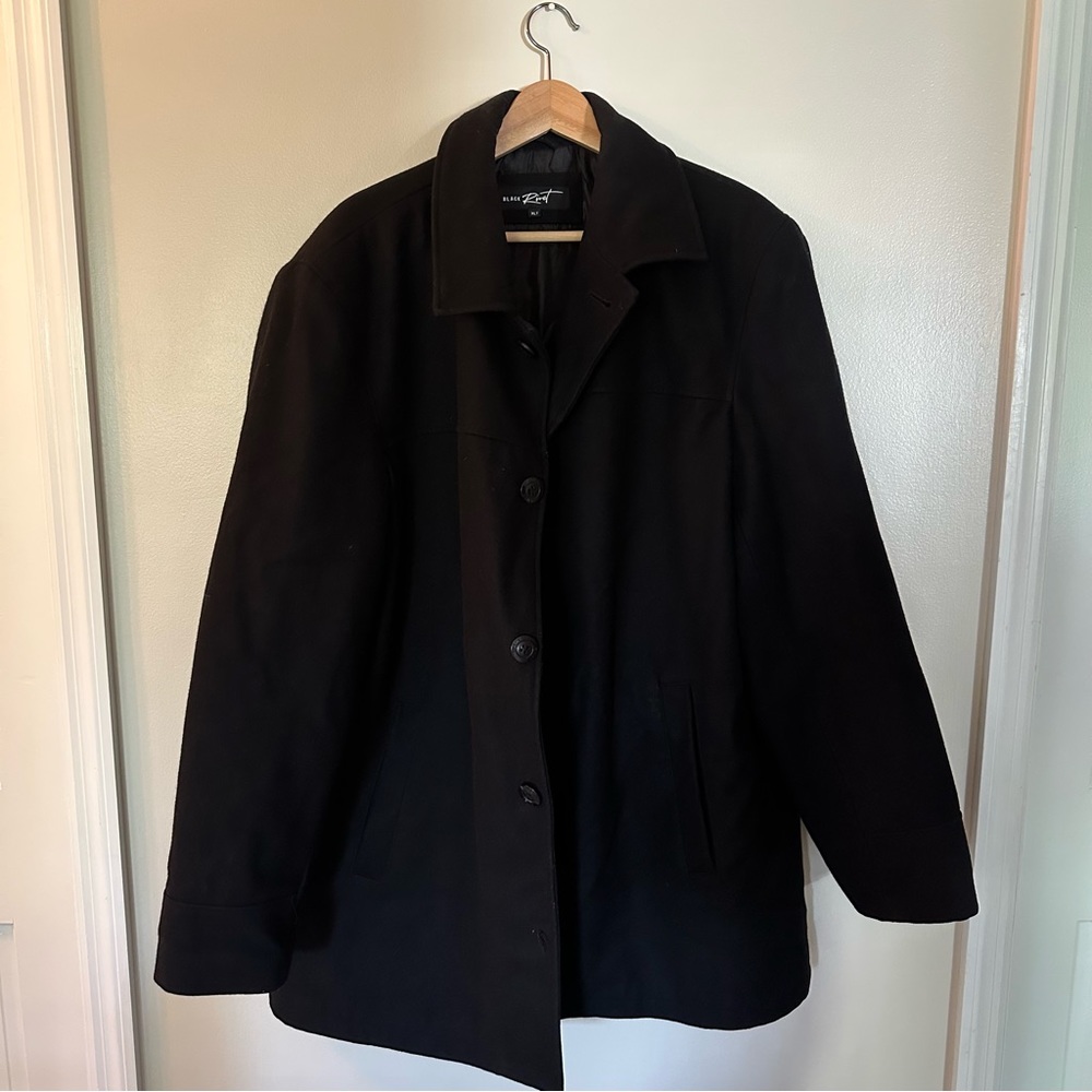 Black Rivet mens peacoat